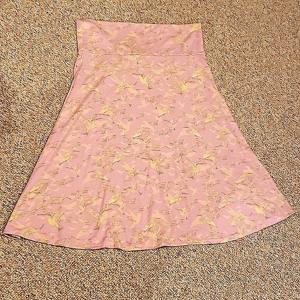 Lularoe Azure hummingbird midi skirt